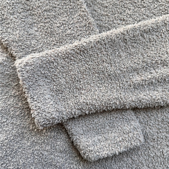 YoungLA Embroidered Soft Fuzzy Chenille Gray Crew Neck Sweater - Picture 4 of 4